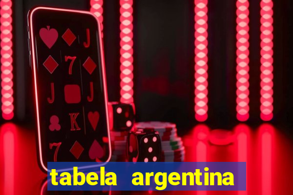 tabela argentina torneo betano